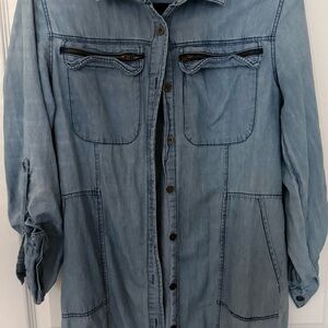 Casual Light Blue Women's Jean Jacket